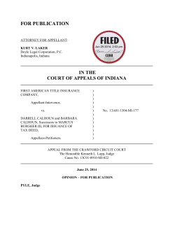 First American Title Insurance Co. v. Calhoun