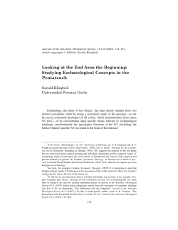 Studying Eschatological Concepts in the Pentateuch