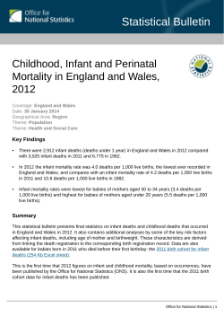Statistical Bulletin - Office for National Statistics