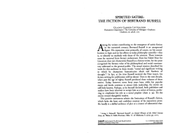 Spirited Satire: the Fiction of Bertrand Russell