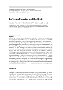 Caffeine, Exercise and the Brain (PDF Available)