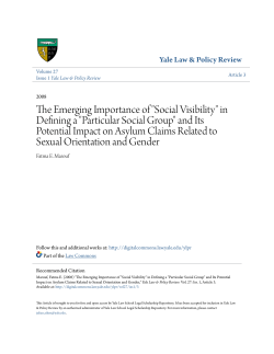 Social Visibility - Yale Law School Legal Scholarship Repository