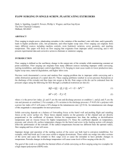 flow surging in single-screw, plasticating