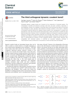 The third orthogonal dynamic covalent bond