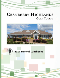 Funeral Luncheons - Cranberry Highlands Golf Course