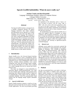 Speech Graffiti habitability: What do users really