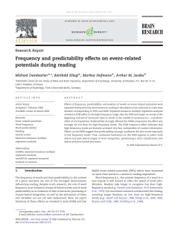 Frequency and predictability effects on event