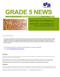 grade 5 news - Egyptian Language School