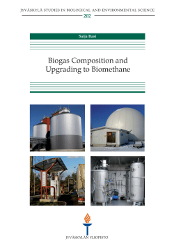 Biogas composition and upgrading to biomethane