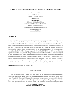 Effect of Lulc Change on Surface Runoff in Urbanization Area