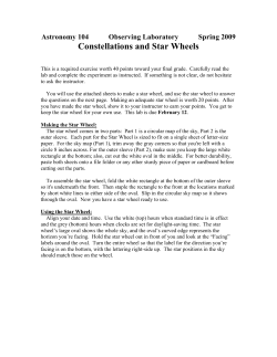 Constellations and Star Wheels