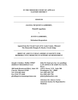 IN THE MISSOURI COURT OF APPEALS