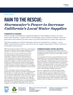 Stormwater`s Power to Increase California`s Local Water