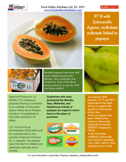 multi-state outbreak linked to papaya