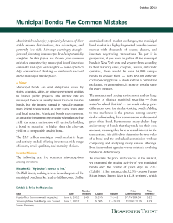 Municipal Bonds: Five Common Mistakes