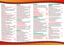 TAPAS FAJITAS TACOS LOCOS TACOS NACHOS TORTILLAS