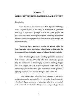 Chapter IV GREEN REVOLUTION