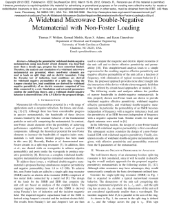 A Wideband Microwave Double-Negative