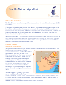 South African Apartheid - UNAGB-MUN
