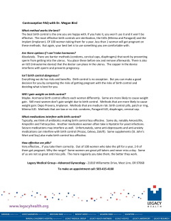 Contraceptive FAQ with Dr. Megan Bird