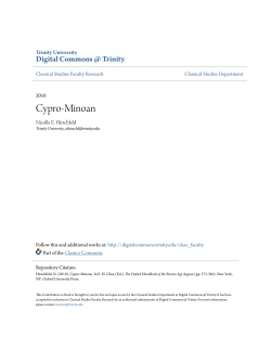 Cypro-Minoan - Digital Commons @ Trinity