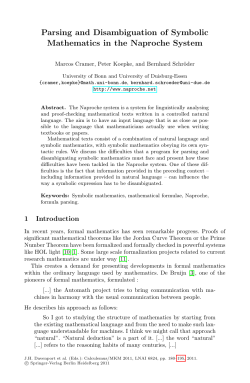 Parsing and Disambiguation of Symbolic Mathematics in the