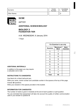 Biology 2 January 2014 F