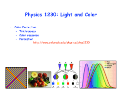 Physics 1230: Light and Color