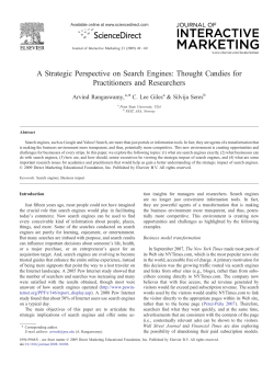 A Strategic Perspective on Search Engines - C. Lee Giles