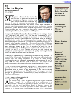 the team`s resumes - Fitzgerald Revitalization Project