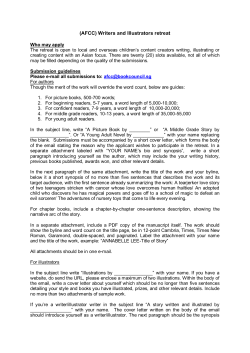 (AFCC) Writers and Illustrators retreat