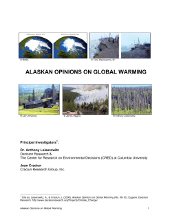 Alaskan Opinions on Global Warming