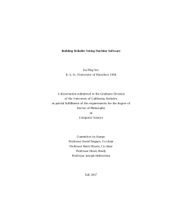 Building Reliable Voting Machine Software - Ka