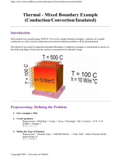 Thermal - Mixed Boundary Example (Conduction/Convection
