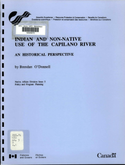 Indian and Non-Native Use of the Capilano River An Historical
