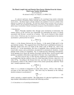 The Planck Length Scale and Einstein Mass