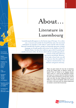 About...Literature in Luxembourg