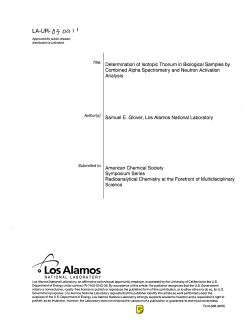 Determination of isotopic thorium in biological samples by combined