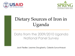 Dietary Sources of Iron in Uganda
