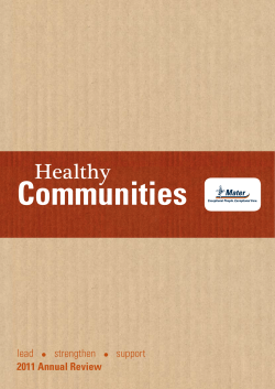 2011 PDF - Mater Health Services