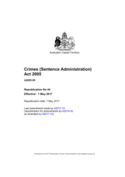 Crimes (Sentence Administration) Act 2005