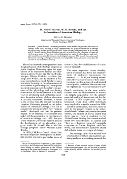 H. Newell Martin, W. K. Brooks, and the Reformation of American