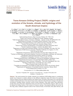 Trans-Amazon Drilling Project (TADP): origins and