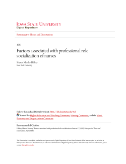 Factors associated with professional role socialization of nurses