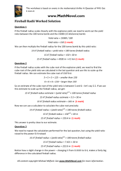 Fireball Radii Worked Solution
