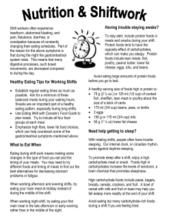 Healthy Eating Tips for Working Shifts What to Eat When Having
