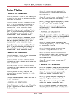 Test 9 Writing Explanations