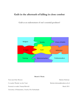 Guilt in the aftermath of killing in close combat
