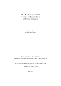 The "pattern approach"