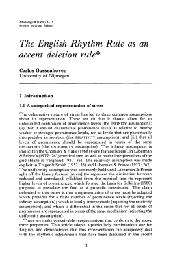The English Rhythm Rule as an accent deletion rule
